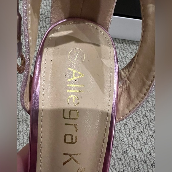 NEW Without Box Allegra K Glitter Open Toe Ankle Strap Stiletto Heel. Size 7 - Picture 3 of 3